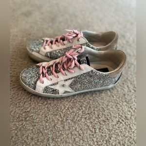 Golden Goose Superstar in Silver Glitter Size 38. Excellent used condition